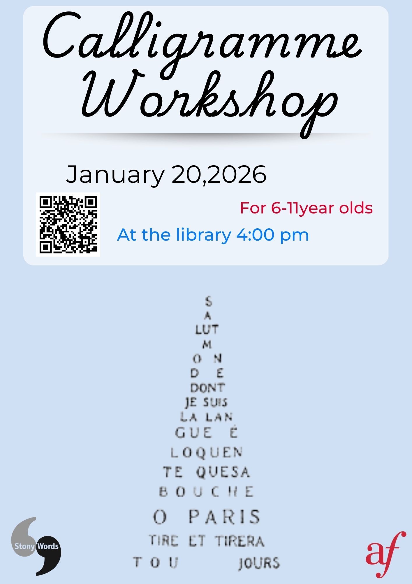 Calligramme  Workshop #1 - Stony Words 2026