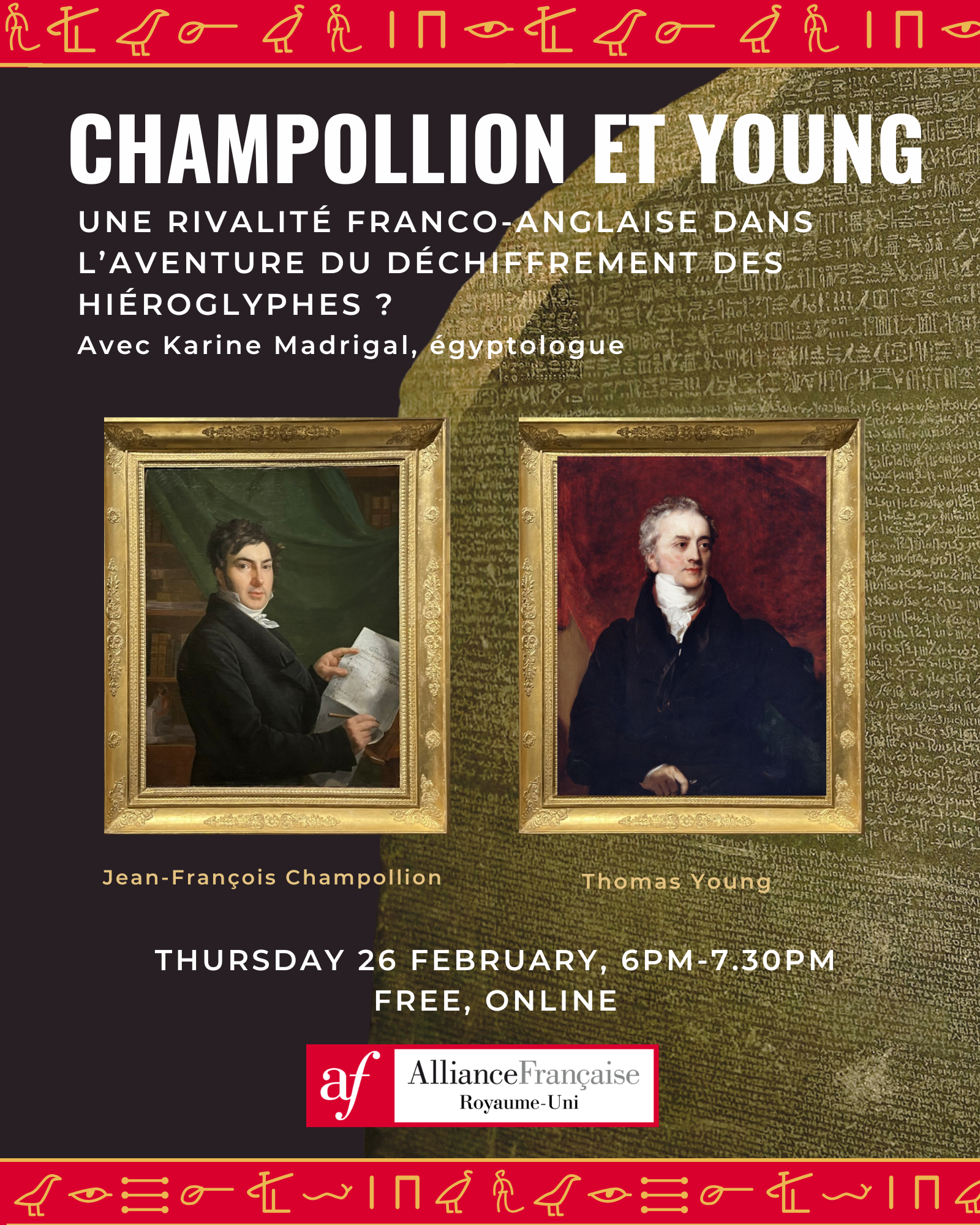 Conférence en Français - Rivalité franco-anglaise et hiéroglyphes AF Oxford