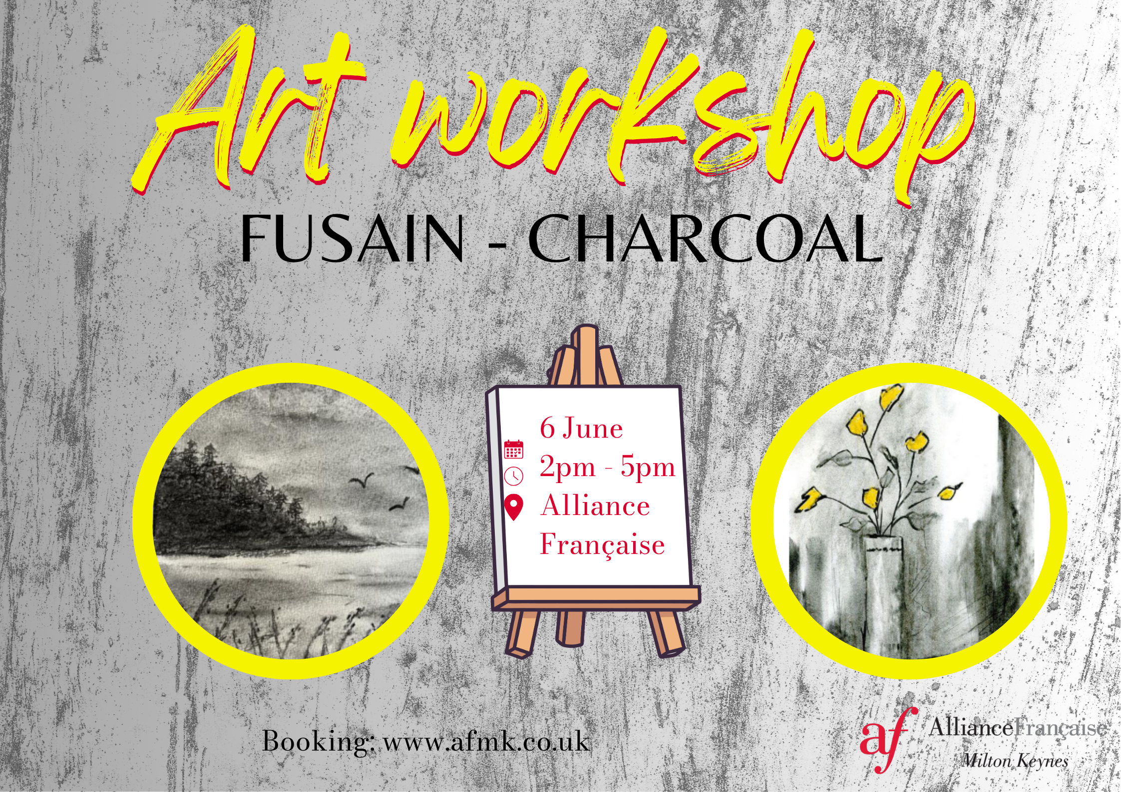 Atelier - fusain et mine de plomb